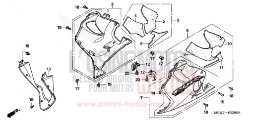 UNTERER WINDLAUF CBR600F5 de 2005